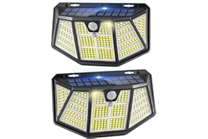ソーラーライト 屋外 センサーライト ソーラー 電気代0 人感センサー LEDライト【自動点灯 310LED 5面発光 3つ知能モード 太陽光発電 IP67防水】 防災対策 ガーデンライト 屋外ウォールライト 壁掛け/庭先/表玄関/駐車場 両面テープ