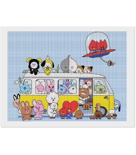 Amazon.co.jp: GNREJGF ダイヤモンドアート絵画 BT-21 刺繍塗装キット