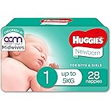 Huggies Newborn Nappies Size 1 (up to 5kg) 28 Count