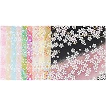 Amazon | 和紙かわ澄 特撰 手染め 桜柄の千代紙 友禅和紙 15cm 10柄入