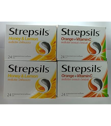 Amazon.co.jp: 3 Box Strepsils HONEY & LEMON LOZENGES (1Box= 24 TAB