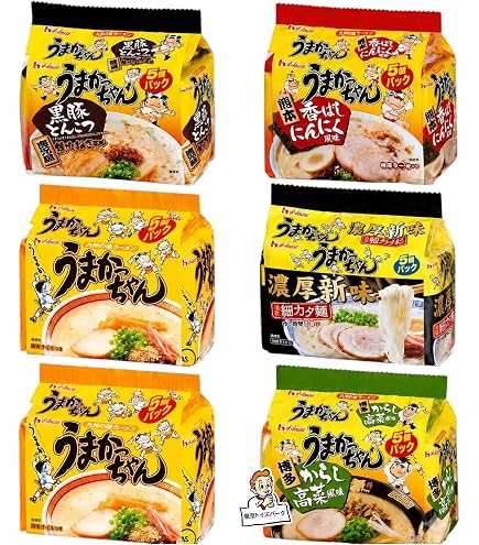 Amazon.co.jp: うまかっちゃん 黒豚とんこつ 鹿児島焦がしねぎ風味 5個