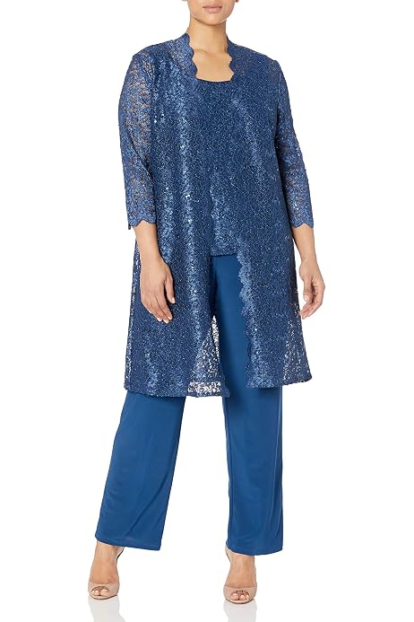 Plus Size Lace Pant Set 