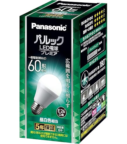 鯵*）様 LED電球 昼白色 60形 Panasonic LDA7NDGSZ6 Amazon | パナソニック パルック LED電球 口金直径26mm プレミア