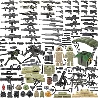 400 Pcs Military Weapons Accessory Set - Machine Guns, Rifles & Gear For Toy Soldiers - Compatible With Major Building Brands