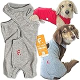 小型犬 女の子用 獣医師と共同開発 エリザベスカラーに代わる F.ベア天竺術後服エリザベスウエア(R)【日本製 純正品】カラー：13/グレー杢 サイズ：NS