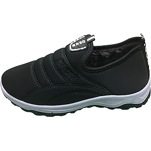 [kanaelun] スニーカー レディース 防寒 軽量 スリッポン 冬 ボア カジュアル シューズ ウォ-キング 防風