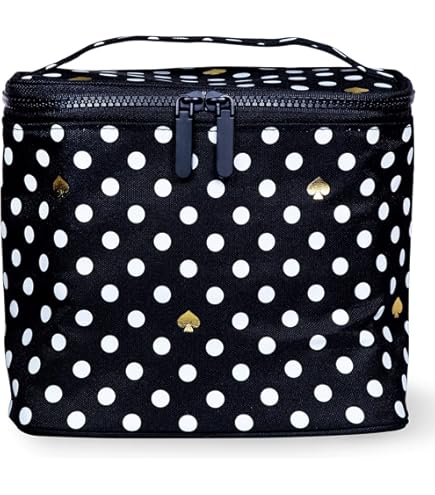 新作!KateSpade☆大人なドット柄kランチバッグ水玉キャンバス地 新作!KateSpade☆大人なドット柄kランチバッグ水玉キャンバス地