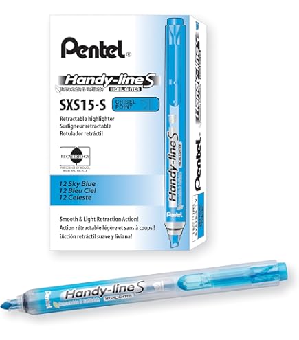 Amazon.co.jp: 24 / 7蛍光ペン、平芯、明るいイエローインク, Dozen