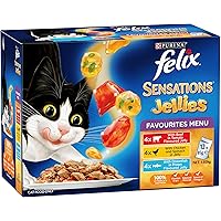 FELIX Adult Sensations Jellies Favourites Menu Wet Cat Food 60x85g