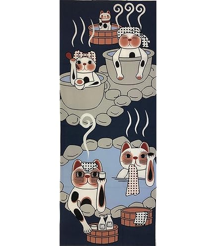 Amazon｜ヤギセイ 福招き猫シリーズ 捺染手ぬぐい 『お昼寝』 夏休み