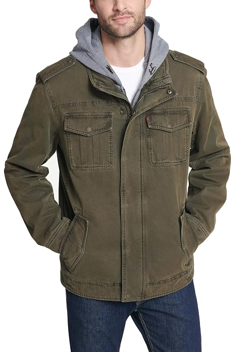 Two Pocket Sherpa Lined Military Jacket 