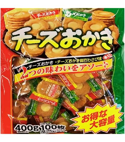 Amazon.co.jp: Bourbon Cheese Okaki 226g 2 Bags Large Bag
