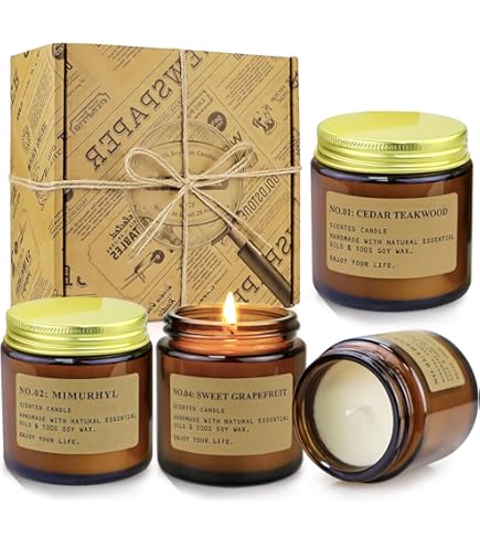 Amazon.co.jp: 香り付きキャンドルギフトセット 女性用 アロマ