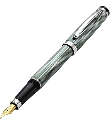 Amazon | Xezo Maestro ブラックマザーオブパール万年筆、細字ペン先