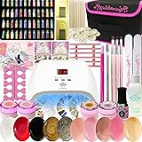 Nail Recipe(ネイルレシピ) ジェルネイル セット セルフネイル 初心者 カラージェル付き ギフト (36WライトAセット)