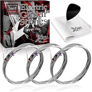 Phoenix エレキ ギター 弦 3set ニッケル バランス良い音質 テンション 切れにくい ポールエンド色分け/お…