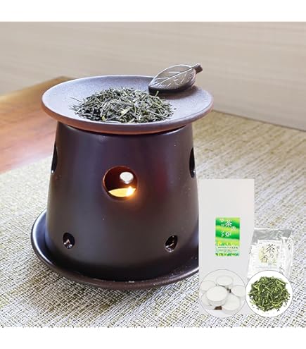 Amazon.co.jp: 常滑焼 茶香炉 石龍作 緑桜茶香炉 : ドラッグストア