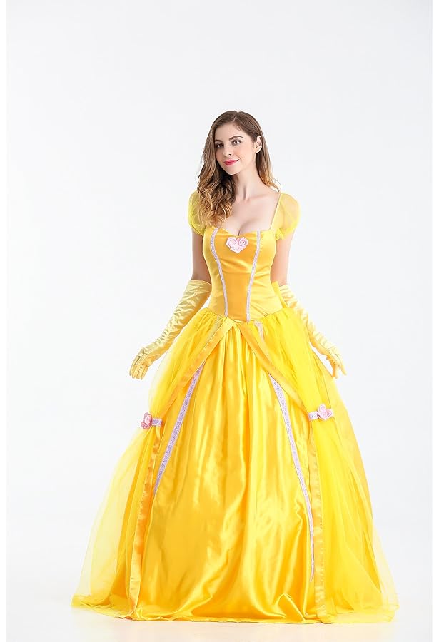 Amazon.co.jp: コスプレ衣装 美女と野獣 ベル ドレス ディズニー