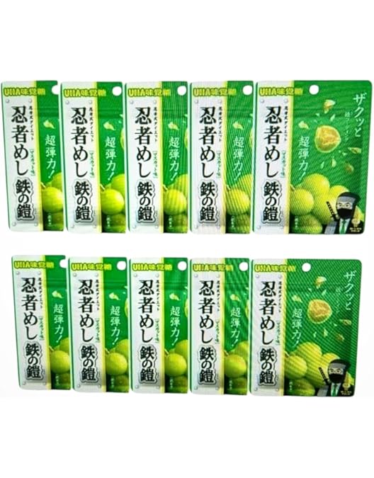 UHA味覚糖　忍者めし鉄の鎧　マスカット味90袋 UHA味覚糖 忍者めし 鉄の鎧 マスカット味 40g ハード食感 グミ : 39way