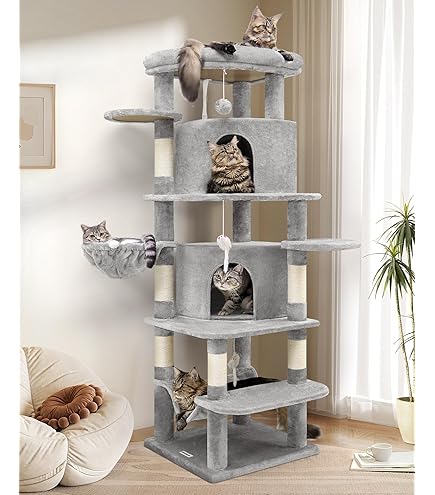 Amazon | キャットタワー 猫タワー 猫 キャット タワー 猫用品 爪とぎ