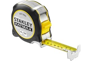 STANLEY Fatmax XTREME FMHT38233-5 Tape Measure 10 m (with Integrated Finger Brake, Tape 16 cm with Bladeamor Coating, Extra L