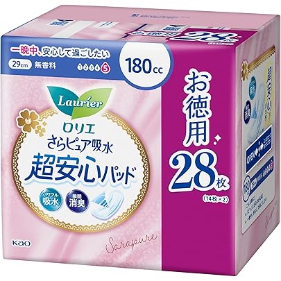 Amazon.co.jp: ナチュラ 吸水パッド 33cm 180㏄ 夜つけて朝あんしん 66