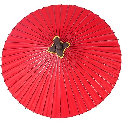 Amazon | 和傘 踊り傘 舞傘 布傘 尺五 赤無地 | 長傘 通販