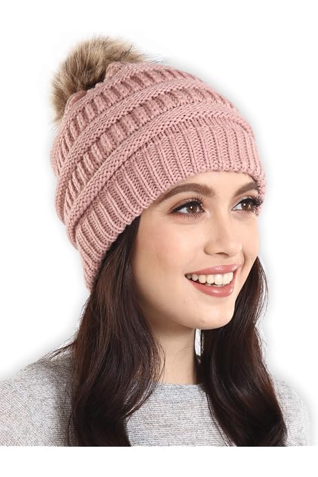 PAGE ONE Womens Winter Ribbed Beanie 