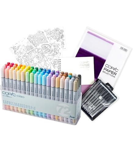 Amazon | コピック コピックスケッチ ベーシック 72色セット | アート