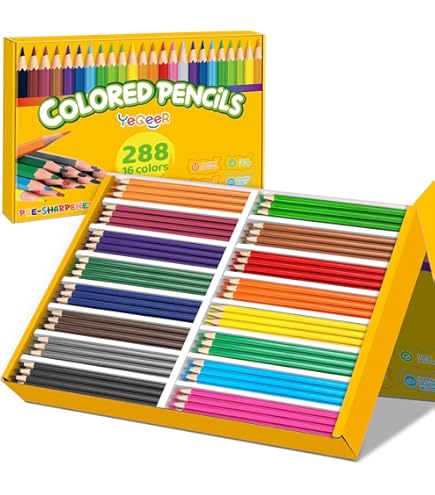 Premium Colored Pencils Bulk,12 Assorted Vibrant Colors,240 Count Total,School