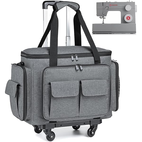 Rolling Sewing Machine Case Cheetah Print Sewing Machine Tote - Main Image