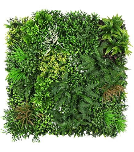 インテリア 芝生マットフェイクグリーン 壁 面緑化 ウォールグリーン ULAND Amazon｜ULAND フェイクグリーン 壁掛け 50×50cm 4枚セット 人工観葉