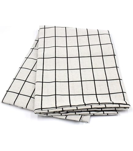 Amazon｜SAWAN テーブルクロス シンプル 格子柄 グレー 140x220cm