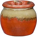 白流し赤 2合たれ壺 [ 10.5 x 10cm ] 【 卓上雑器 】 【 料亭 旅館 和食器 飲食店 業務用 】