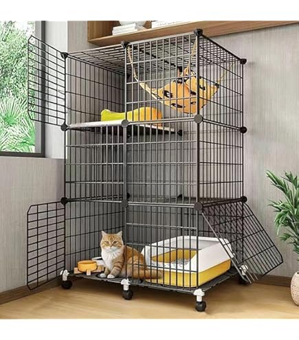 Athvcht 猫ケージ 猫用ケージ 猫ハウス 室内用猫のゲージ Athvcht 猫ケージ 猫用ケージ猫ハウス 室内用猫のゲージ 大きめ