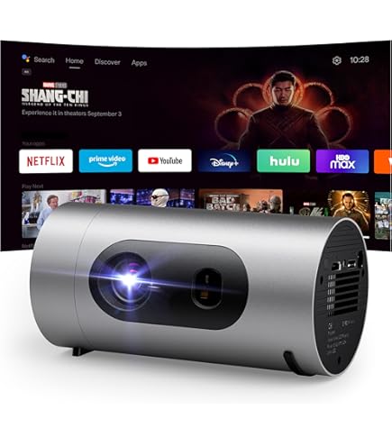 FATORK Mini Projector, 5G WiFi 6 Bluetooth Short Throw Projector