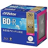 ビクター Victor 1回録画用 ブルーレイディスク BD-R 25GB 20枚 ホワイトプリンタブル 片面1層 1-6倍速 VBR130RP20J1