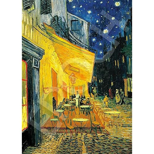 エポック社 2000スーパースモールピース ジグソーパズル 世界の絵画 夜のカフェテラス (38x53cm) 54-230 のり付き ヘラ付き 点数券付き EPOCH