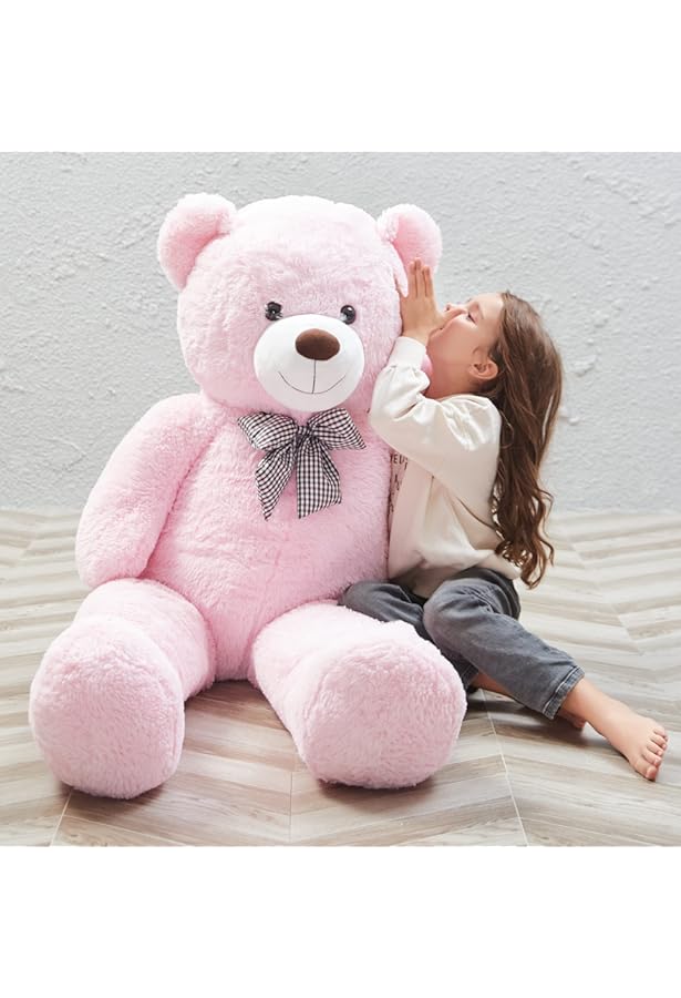 giant pink stuffed bear
