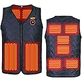 加熱服 加熱ベスト 電熱ベスト Bluetooth APPコントロール 8つの内蔵加熱タブレット 5速温度調節 男女通用（モバイル電源は含まれません、電源の出力には5V/2.1Aが必要です。Mは中型サイズ、Lは大きいサイズ。）