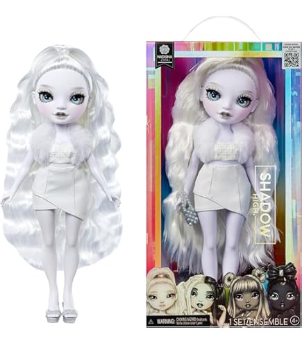 Rainbow High Shadow Series 1 Heather Grayson- Grayscale Fashion Doll. 2 Grey...