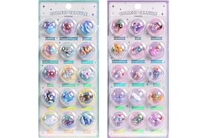 KRGNPLE ボンボンドロップシール ぷくぷくシール 2 枚 3D 浮き彫りクリスタル エポキシ樹脂 再剥離可能 PVC 材質 励ましステッカー 手帳デコレーション 子供クリエイティブ DIY に最適 人気 プレゼント（No.03＋No.04）