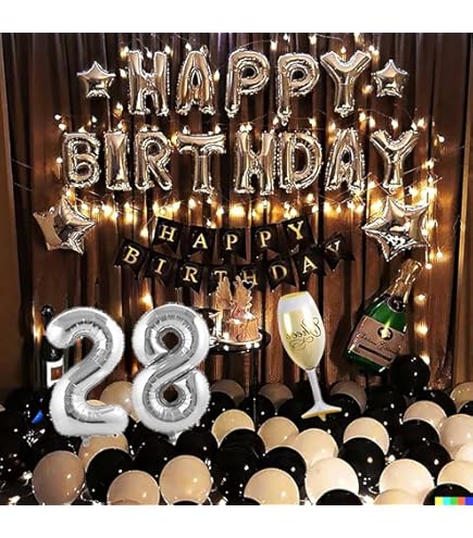 誕生日 コンフェッティ バルーン ガーランド 誕生日 飾り Amazon | 28歳歳誕生日 バルーン 風船 飾り付け セット ブルー 数字