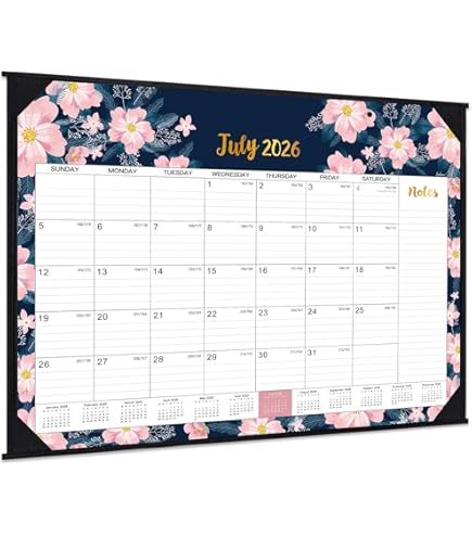 Blue Sky™ Monthly Desk Pad Calendar, 22" X 17", Barcelona, January To