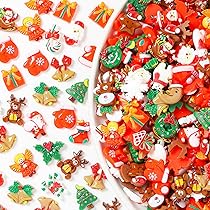 クリスマス ネイルパーツ デコレーション パーツ ネイルアート 6箱入り ネコポス送料無料】ネイルパーツ バラエティクリスマスパーツ 全