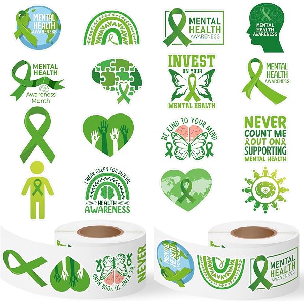 Sasylvia Mental Health Awareness Bracelets - Green Ribbon Adjustable Wristbands, 20/50 Pack, Unisex For Men & Women