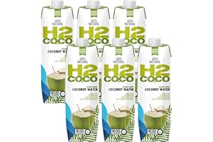 H2coco Pure Coconut Water, 6 x 1000 ml, Pure Coconut Water
