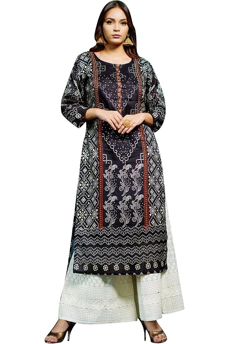 ladyline Rayon Silk Bandhani Printed 