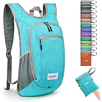 G4Free 10/15L Hiking Backpack Lightweight Packable Hiking Daypack Small Travel Outdoor Foldable Shoulder Bag(Black)